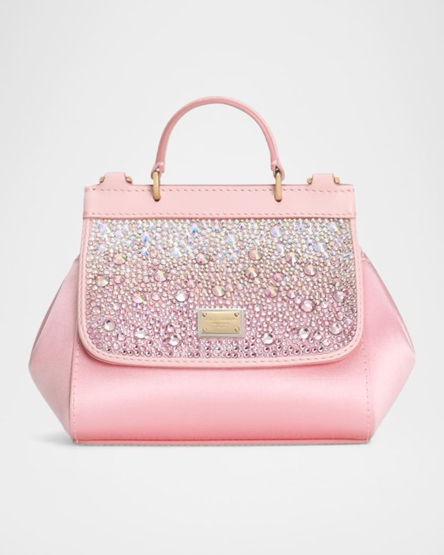Kid's Sicily Satin Rhinestone Flap Bag